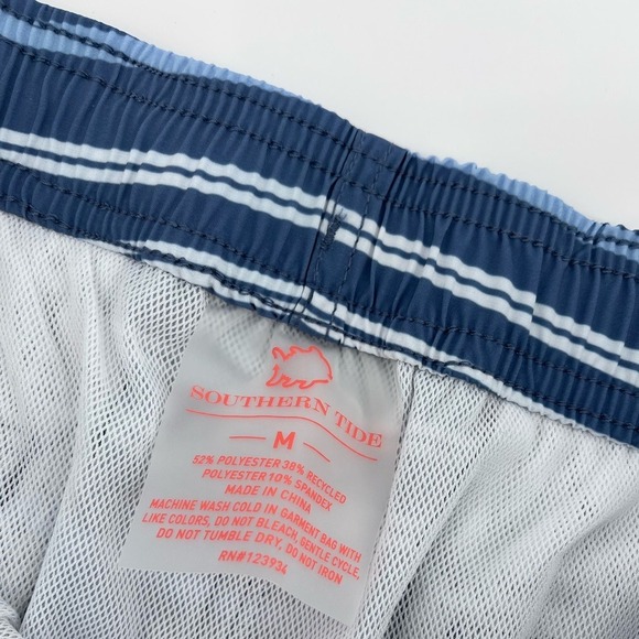 NEW SOUTHERN TIDE Men's‎ Breton Stripe Swim Trunk Coronet Blue Size Medium - Picture 6 of 10
